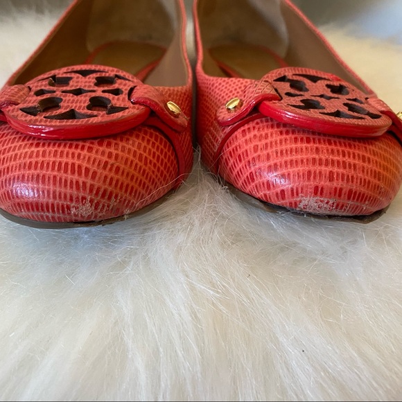 PRICE DROP! ⬇️ Tory Burch Mini Miller Ballet Flat - Melon Coral with Gold … - Picture 5 of 7